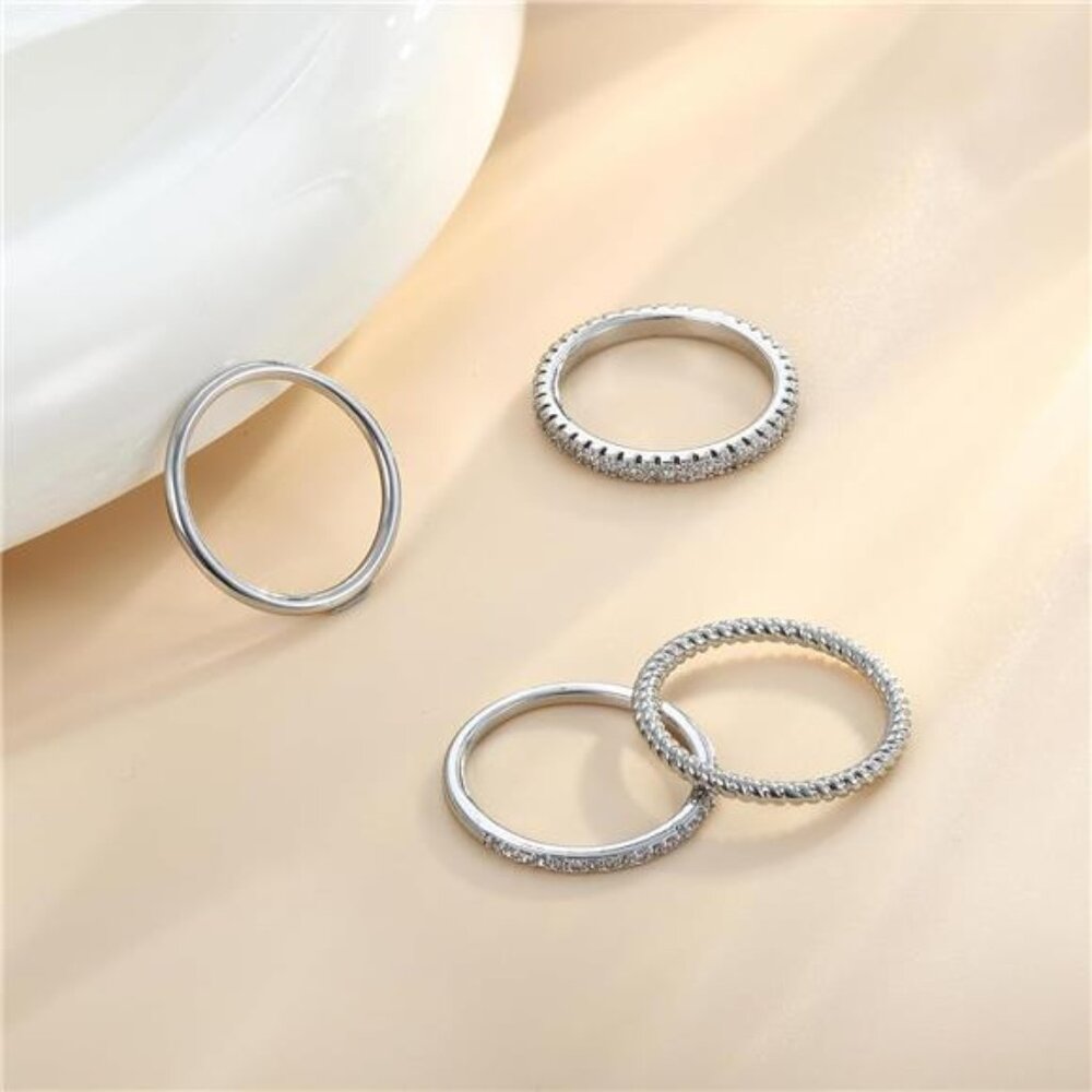 Stackable Silver Rings For Women Stackable Thin R… - image 4